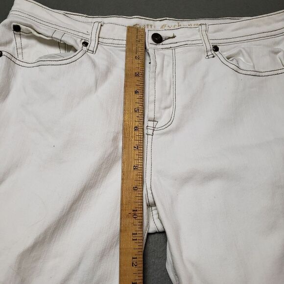 Frilli exchange White jeans / Crop / Capri With Embroidery Sz 13/14 - Picture 16 of 16